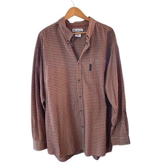 Columbia XXL Mens Button Down Long Sleeve Plaid Shirt Outdoor Casual - Picture 1 of 14